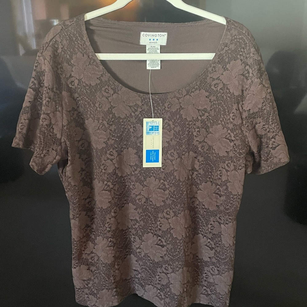 Covington Stretch Blouse Top — Womens XL NWT